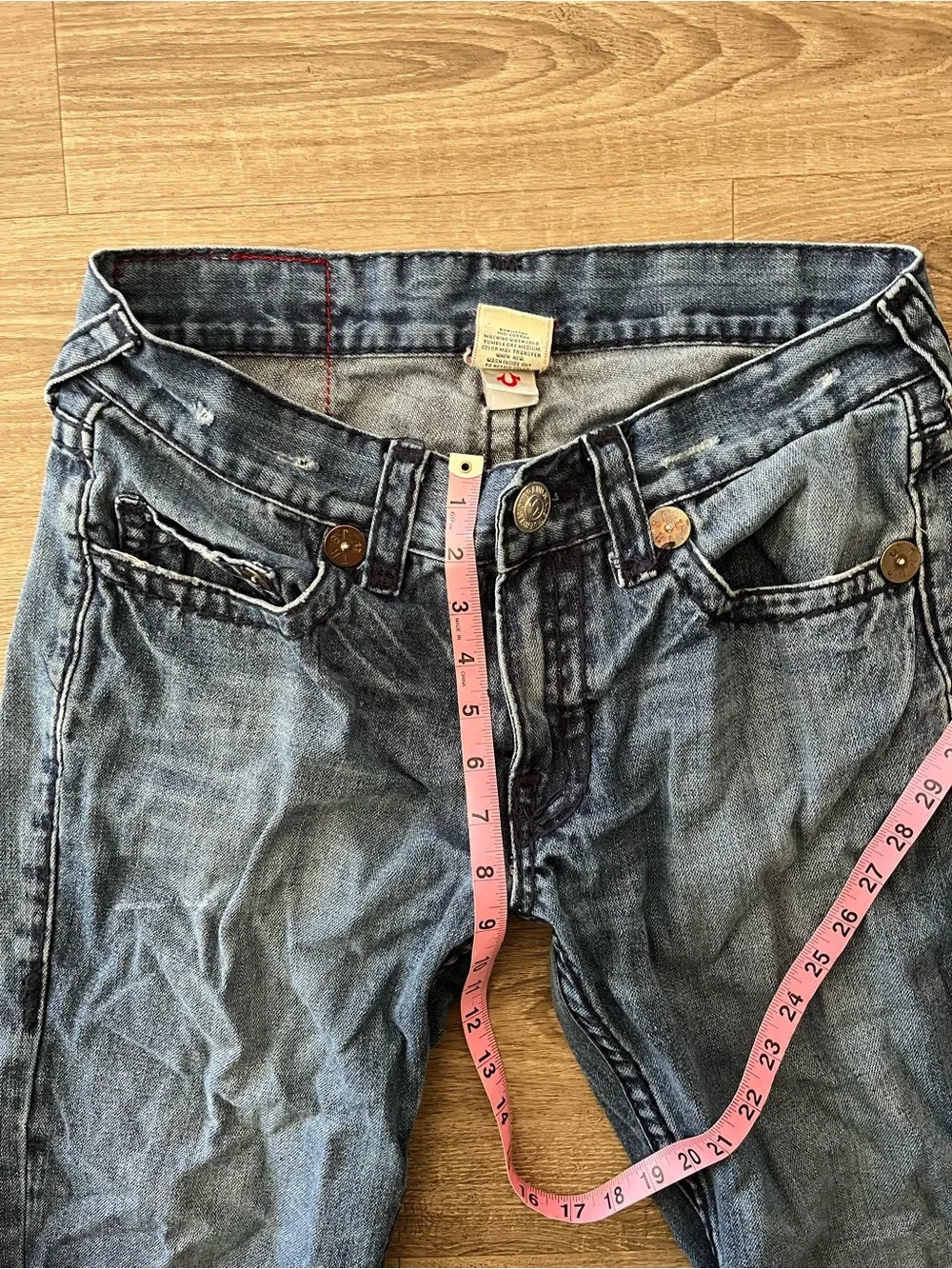 True Religion Bobby Super T Jeans Mens 32x33 Blue Medium Wash Straight Y2K USA